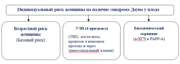 Индивидуальный риск женщины на наличие синдрома Дауна у плода